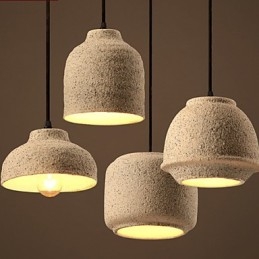 Lampadario in ceramica color sabbia di arti creative nordiche