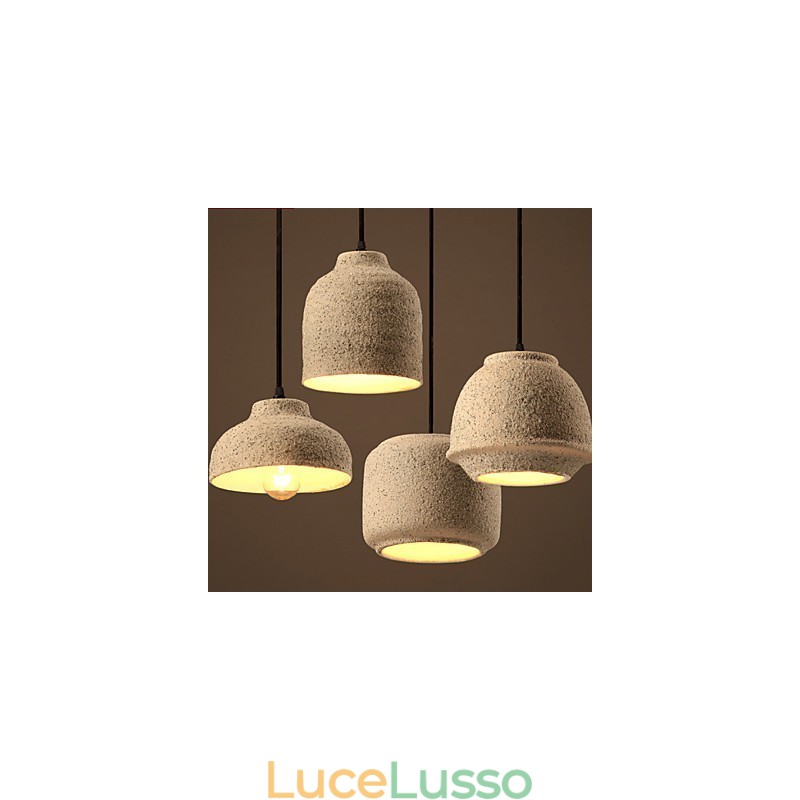 Lampadario in ceramica color sabbia di arti creative nordiche