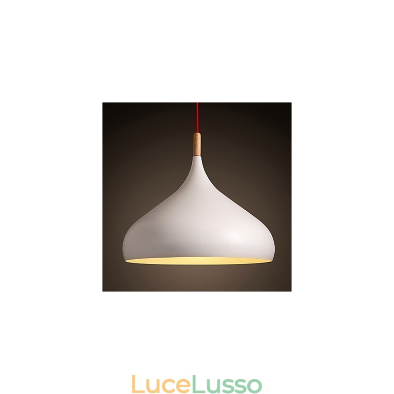 Lampadario a sospensione in metallo cromato moderno e contemporaneo in stile mini