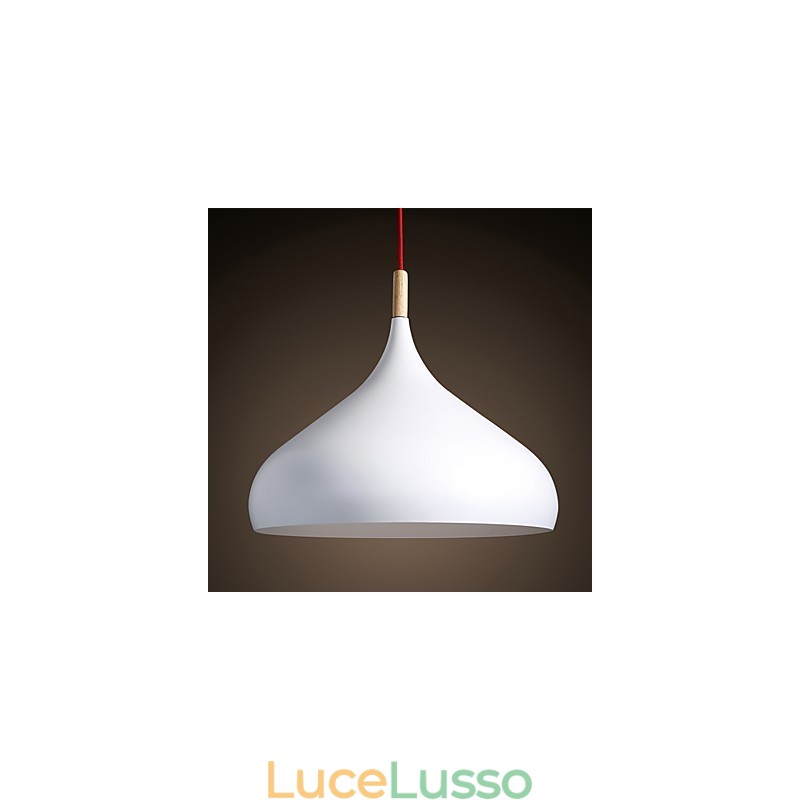 Lampadario a sospensione in metallo cromato moderno e contemporaneo in stile mini