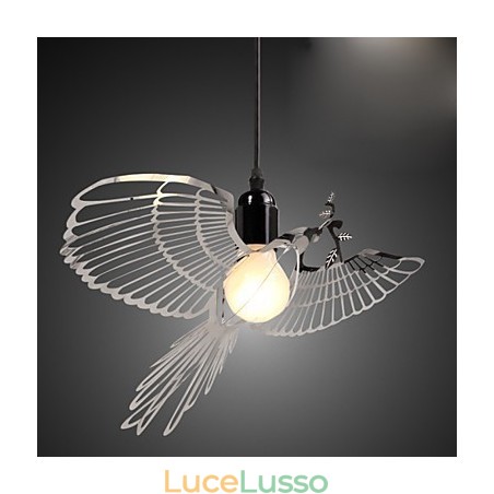 Lampada a sospensione a forma di uccello in acciaio inossidabile, moderna e creativa, con decorazione alla moda Lampada a sospensione a forma di uccello in acciaio inossidabile, moderna e creativa, con decorazione alla moda