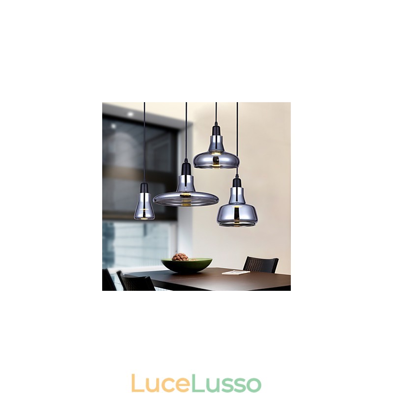 Lampadario in vetro con ombra di design nordico creativo europeo contratto