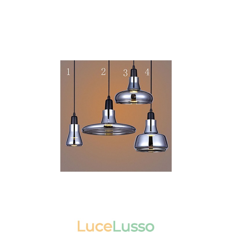 Lampadario in vetro con ombra di design nordico creativo europeo contratto