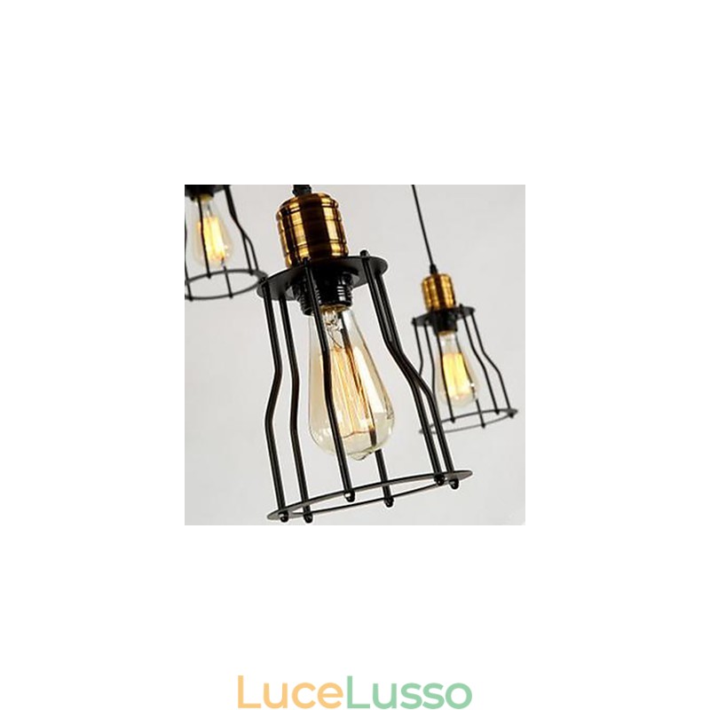 American Country Industrial Individualità Creativa Seduta Sei piccoli fornelli Testa Droplight