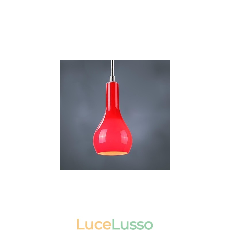 Lampada a sospensione moderna in metallo cromato in stile mini contemporaneo