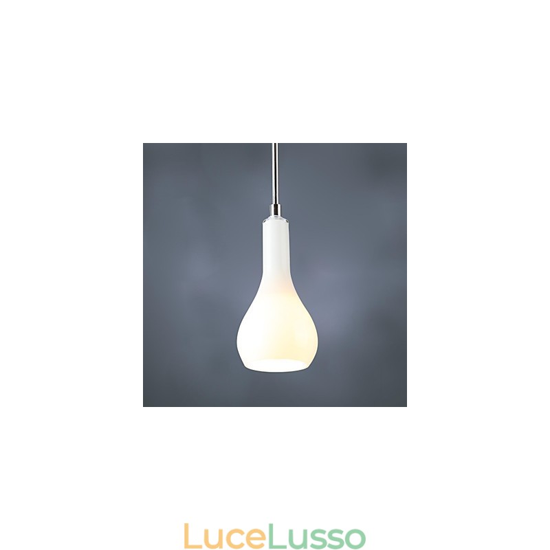Lampada a sospensione moderna in metallo cromato in stile mini contemporaneo