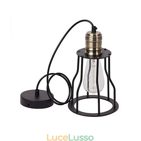 Idee per buffet da caffè vintage industriale americano Gabbia in ferro battuto Lampada a sospensione Seduta Idee per buffet da caffè vintage industriale americano Gabbia in ferro battuto Lampada a sospensione Seduta
