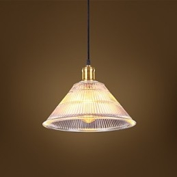 Lampada a caduta retrò in vetro industriale rurale americano a contratto