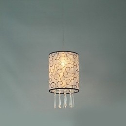 Lampada a sospensione elettrolitica in stile mini tamburo di cristallo contemporaneo moderno