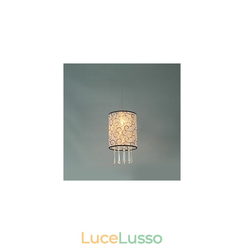 Lampada a sospensione elettrolitica in stile mini tamburo di cristallo contemporaneo moderno