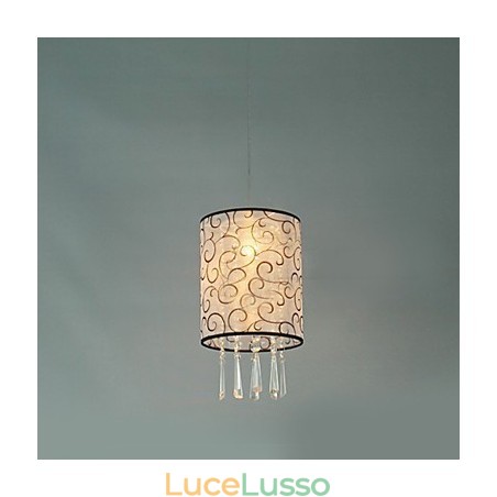 Lampada a sospensione elettrolitica in stile mini tamburo di cristallo contemporaneo moderno Lampada a sospensione elettrolitica in stile mini tamburo di cristallo contemporaneo moderno
