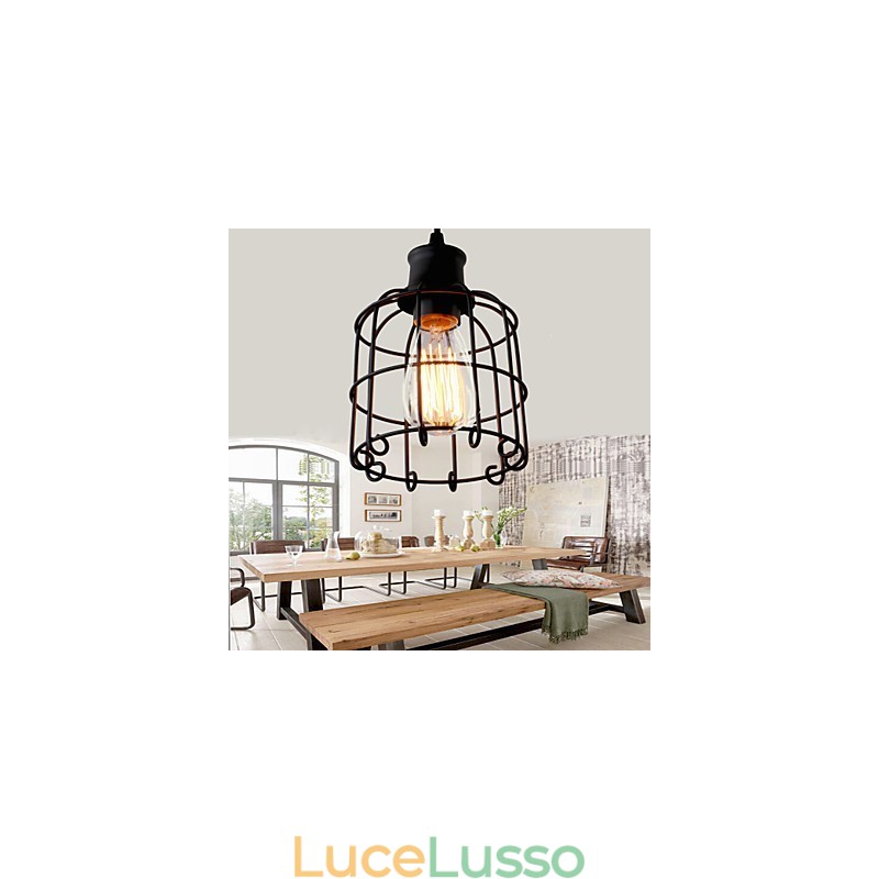 Lampade a sospensione Mini stile rustico Lodge Retro Country Garage Metallo