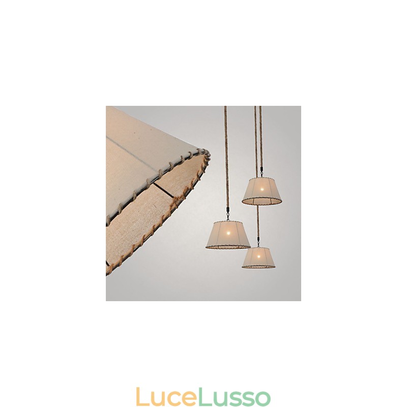 1 Luci Lampade a sospensione Stile vintage Stile industriale Tessuto giallo e metallo Luce a goccia