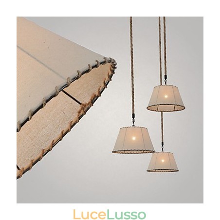 1 Luci Lampade a sospensione Stile vintage Stile industriale Tessuto giallo e metallo Luce a goccia 1 Luci Lampade a sospensione Stile vintage Stile industriale Tessuto giallo e metallo Luce a goccia