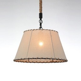 1 Luci Lampade a sospensione Stile vintage Stile industriale Tessuto giallo e metallo Luce a goccia