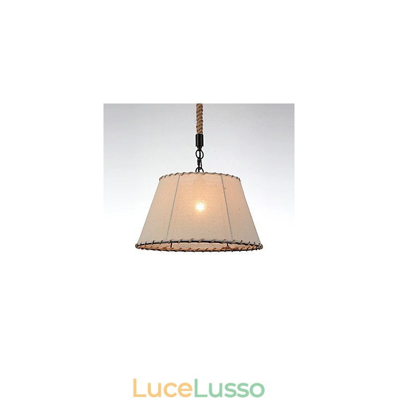 1 Luci Lampade a sospensione Stile vintage Stile industriale Tessuto giallo e metallo Luce a goccia