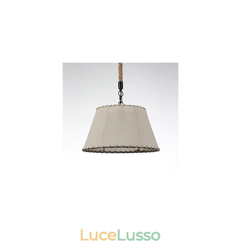 1 Luci Lampade a sospensione Stile vintage Stile industriale Tessuto giallo e metallo Luce a goccia