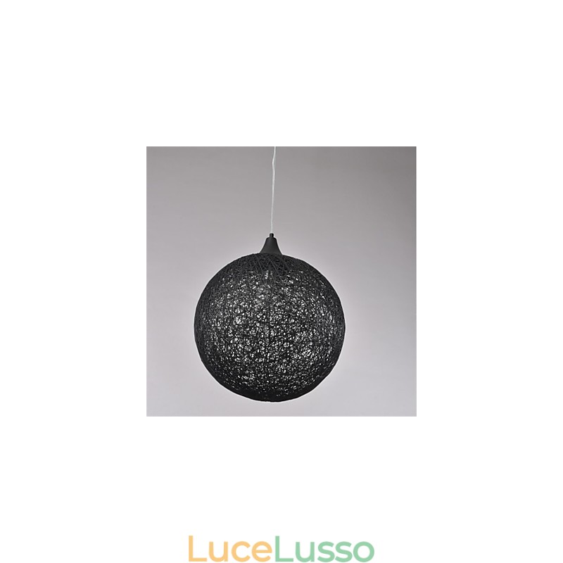 Lampadario creativo in rattan di carta di tipo palla country americano