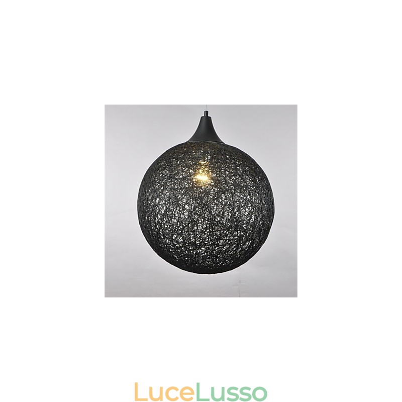 Lampadario creativo in rattan di carta di tipo palla country americano