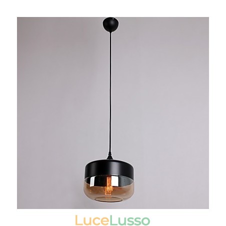 Pendente con pittura a 1 luce in vetro placcato retrò Pendente con pittura a 1 luce in vetro placcato retrò