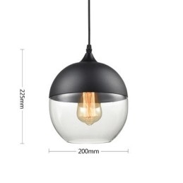 Lampadario in ferro battuto e vetro di Nordic Creative Stair Shop