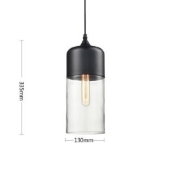 Lampadario in ferro battuto e vetro di Nordic Creative Stair Shop