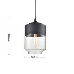 Lampadario in ferro battuto e vetro di Nordic Creative Stair Shop