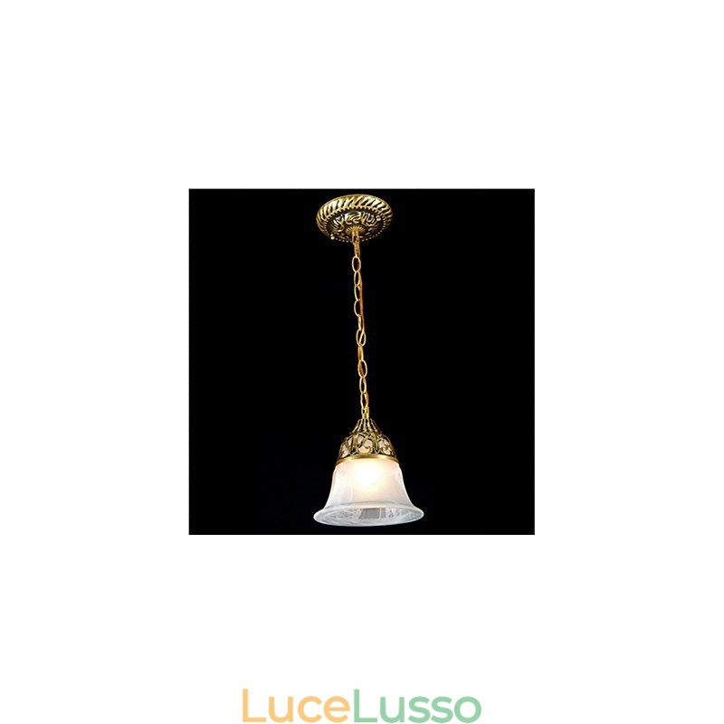 Lampada a sospensione in metallo bronzo retrò vintage classico tradizionale