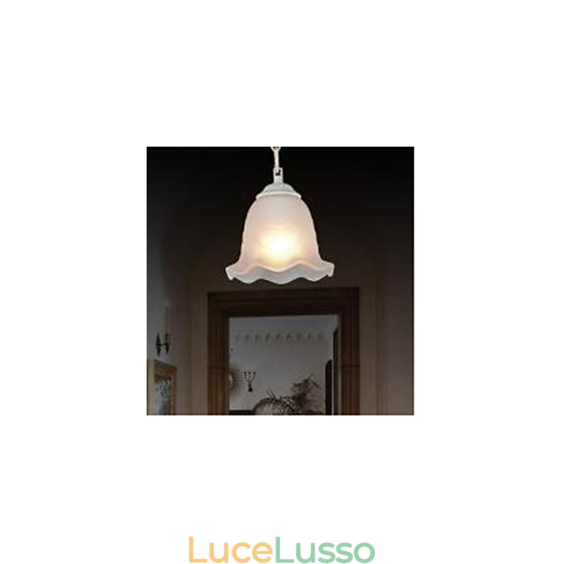Lampada a sospensione in metallo con pittura tradizionale classica vintage retrò