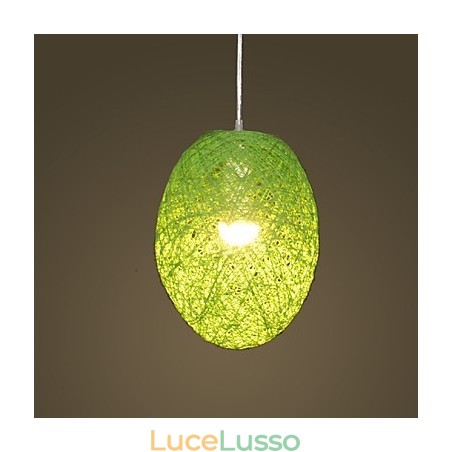Lampada a sospensione moderna con testa singola in rattan intrecciato, stile rurale Cany Lampada a sospensione moderna con testa singola in rattan intrecciato, stile rurale Cany