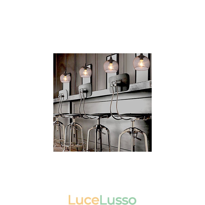 Lampade a sospensione Mini stile rustico Lodge Retro Country Garage Metallo