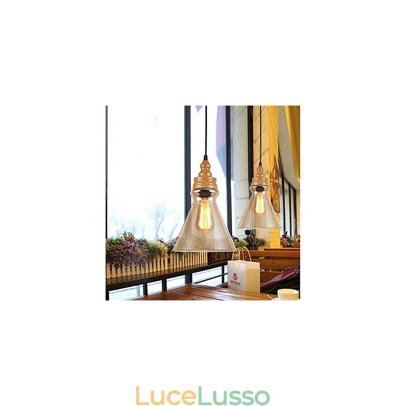 Lampada di cristallo con venature del legno creativa nordamericana che restaura i modi antichi