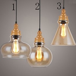 Lampada di cristallo con venature del legno creativa nordamericana che restaura i modi antichi