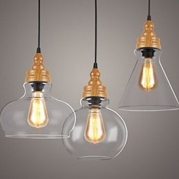 Lampada di cristallo con venature del legno creativa nordamericana che restaura i modi antichi
