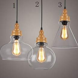 Lampada di cristallo con venature del legno creativa nordamericana che restaura i modi antichi