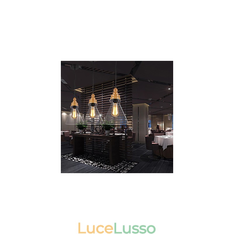 Lampada di cristallo con venature del legno creativa nordamericana che restaura i modi antichi