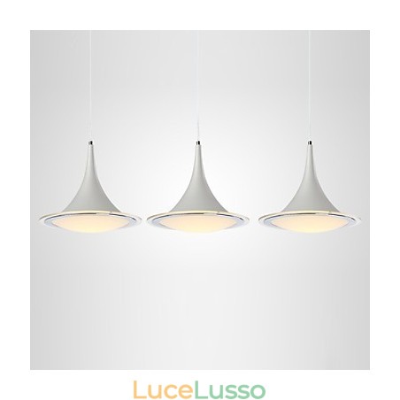 Lampadario a sospensione a forma di tromba, lampadario in acrilico con luce a goccia Lampadario a sospensione a forma di tromba, lampadario in acrilico con luce a goccia