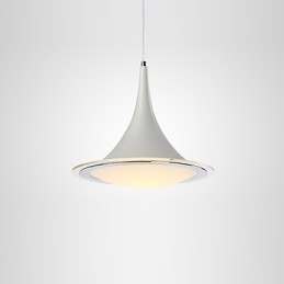 Lampadario a sospensione a forma di tromba, lampadario in acrilico con luce a goccia