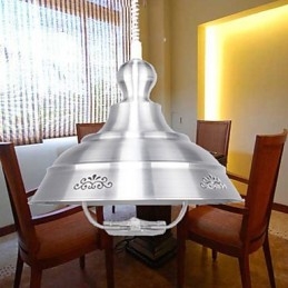 Lampadario nordico in vetro colorato con piccola goccia che restaura i modi antichi