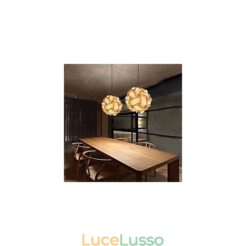Lampada a sospensione moderna fai da te a forma di palla da 40 cm