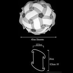 Lampada a sospensione moderna fai da te a forma di palla da 40 cm