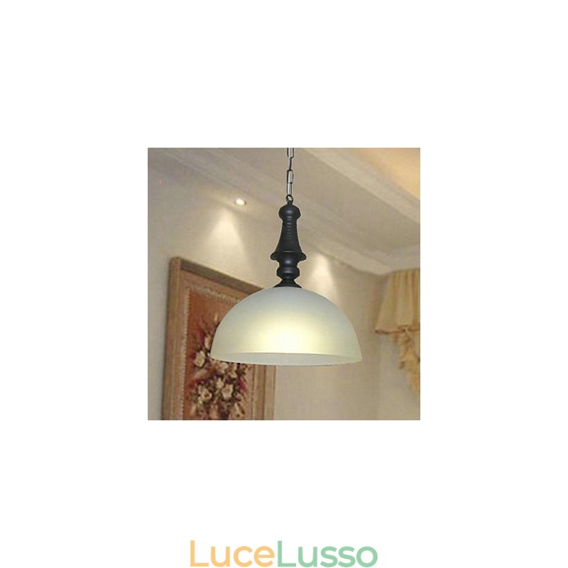 Lampada a sospensione in metallo con pittura in stile mini ciotola classica tradizionale