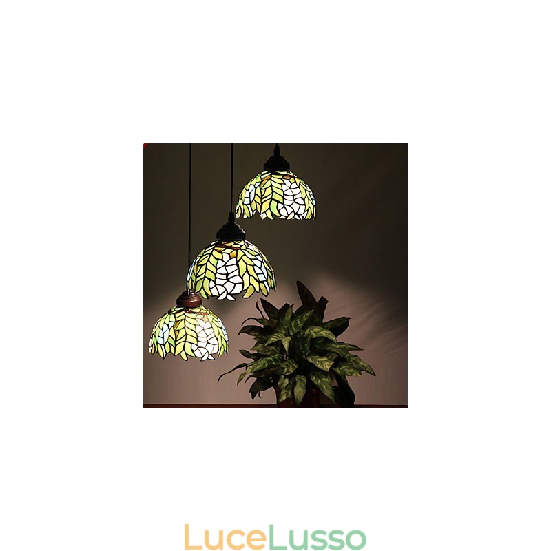 Lampadario in vetro colorato di arti creative rurali europee che restaura i modi antichi Lampada Luce