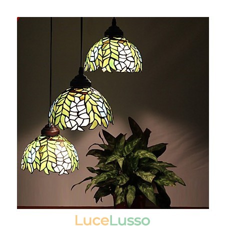 Lampadario in vetro colorato di arti creative rurali europee che restaura i modi antichi Lampada Luce Lampadario in vetro colorato di arti creative rurali europee che restaura i modi antichi Lampada Luce