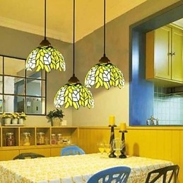 Lampadario in vetro colorato di arti creative rurali europee che restaura i modi antichi Lampada Luce