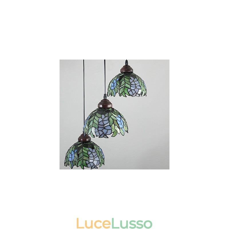 Lampadario in vetro colorato di arti creative rurali europee che restaura i modi antichi Lampada Luce