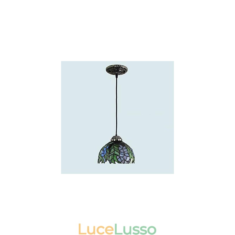 Lampadario in vetro colorato di arti creative rurali europee che restaura i modi antichi Lampada Luce