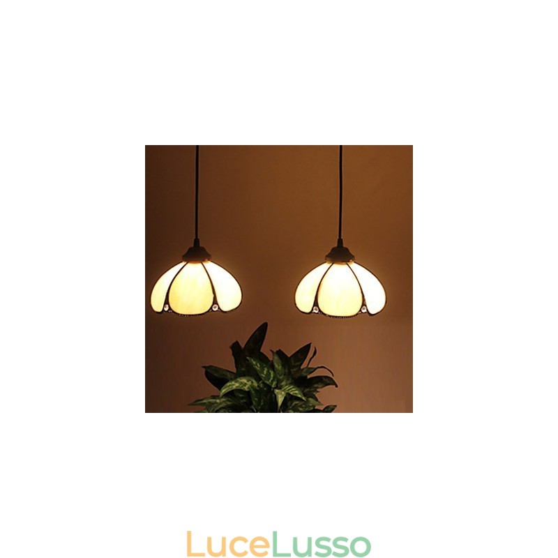 Lampadario in vetro colorato di arti creative rurali europee che restaura i modi antichi Lampada Luce