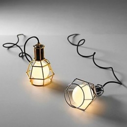 Lampada a sospensione in metallo elettroplaccato Country Garage
