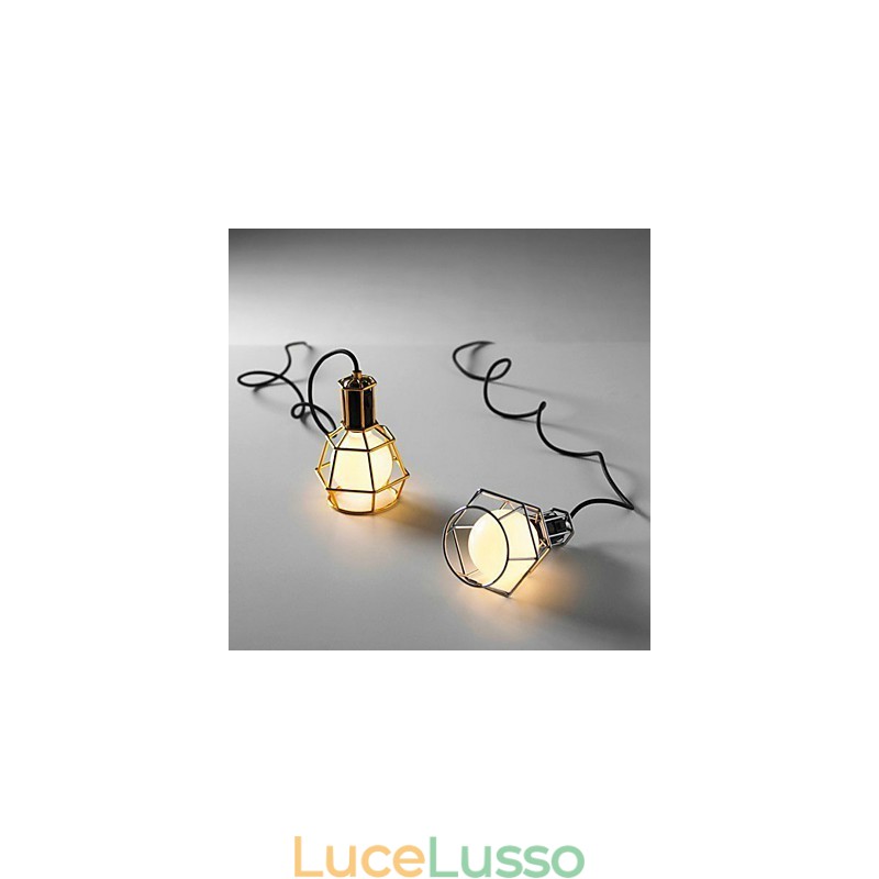 Lampada a sospensione in metallo elettroplaccato Country Garage
